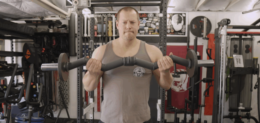 The BEST Cable Attachments For Your Garage Gym - 2026 16 BoSFatCurlBar TraditionalEZCurl