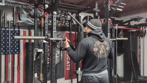 Prime Fitness Super Squat Bar Review - 2026 9 PrimeFitnessSuperSquatBar Storage GIF
