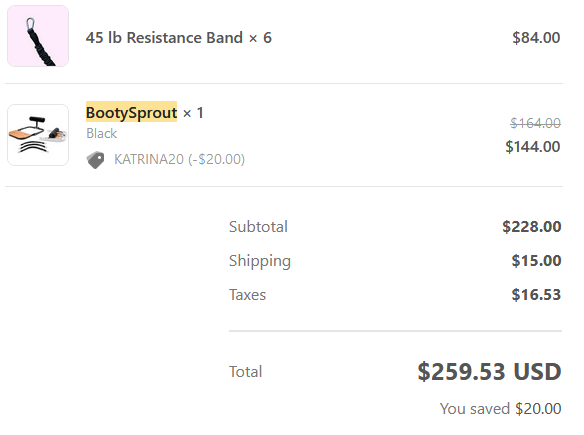 Booty Sprout Order Details