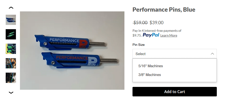 Performance Pins Are Fairly Inexpensive 