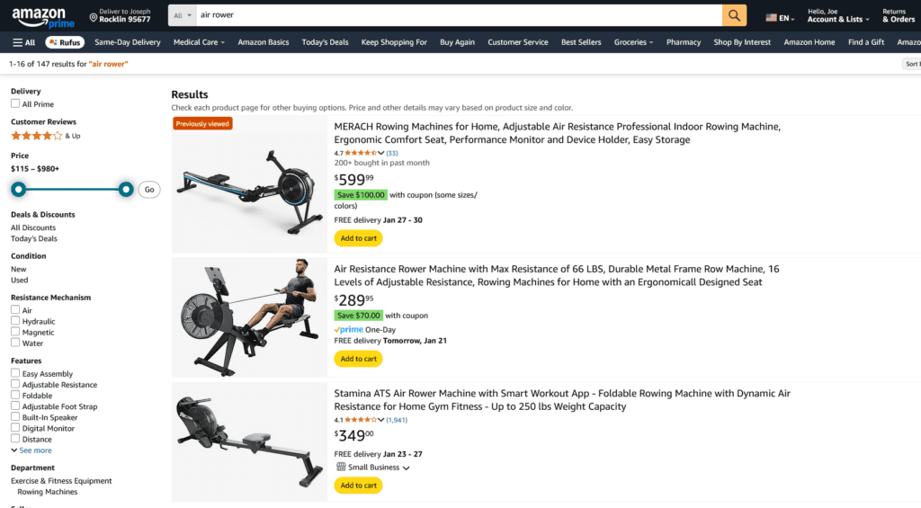 MERACH NovaRow R50 Rower Review - BUDGET Concept2? 36 AmazonRowers