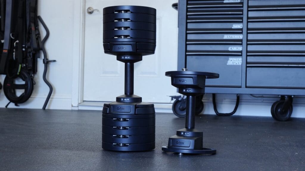 NÜOBELL-S Adjustable Dumbbells 3 NUOBELL SAdjustableDumbbells FullEmpty Resized